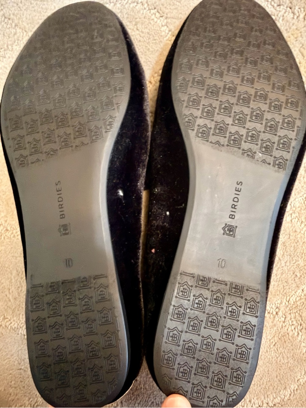 Birdies Black Velvet Slip-On Flats - Picture 3 of 6